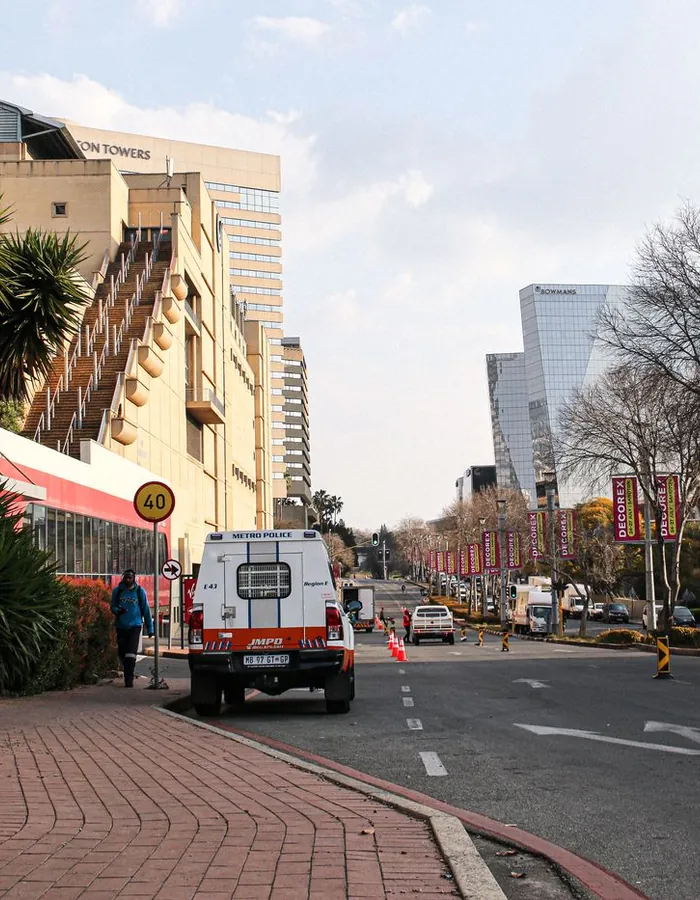 Stock photo: a city street in Johannesburg