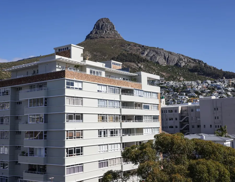 Stock photo: apartment buildings below Lion’s Head, Cape Town