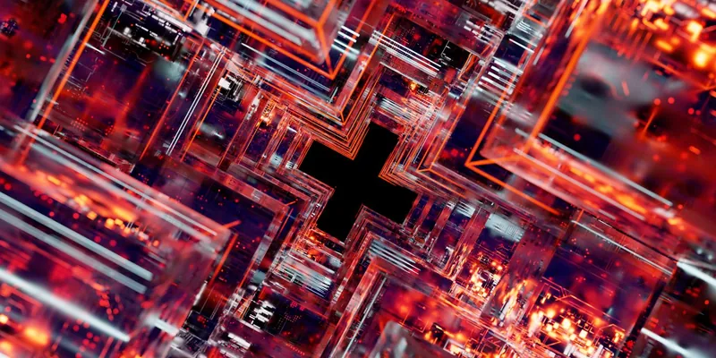 Abstract stock image of futuristic technology circuitry